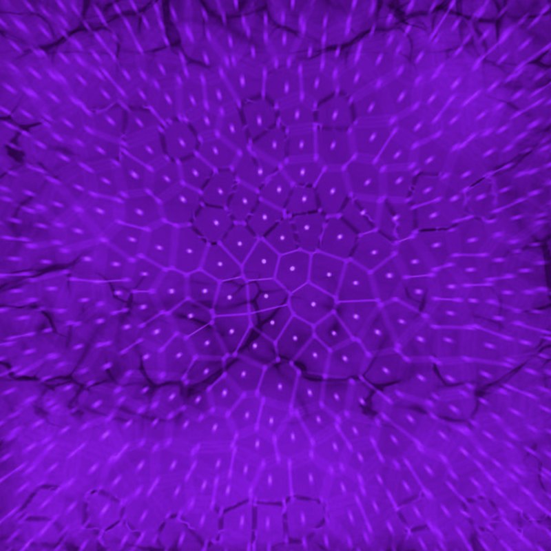 SANTOFAM EP cover: a violet Voronoi pattern